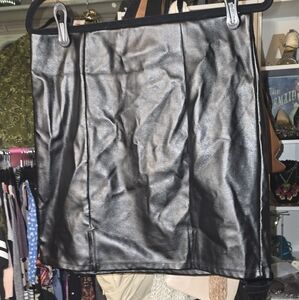 Derek Heart Black Leather Skirt